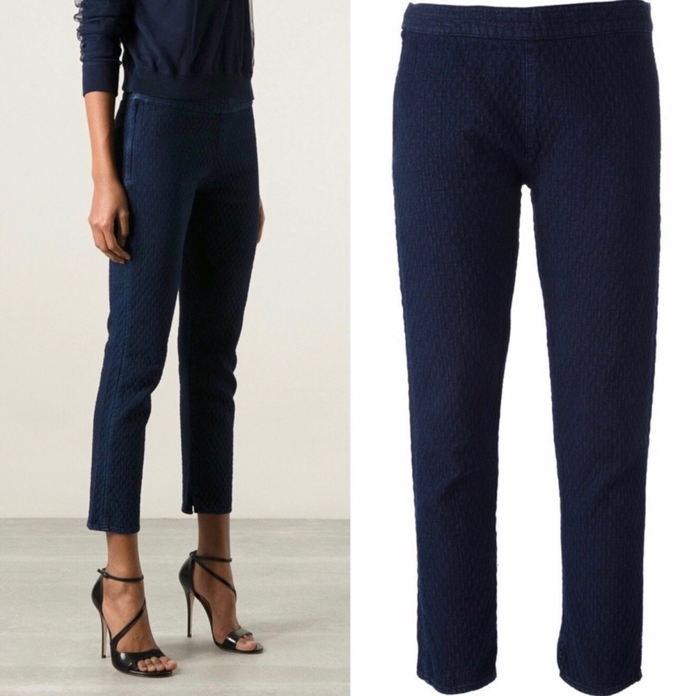 Isabel Marant ÉTOILE Quilted Denim Crop Ankle Jean